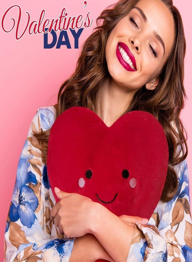 ZEXSAZONE Red Heart Plush Soft Toy Cushion Pillow - Cute Smiling Face Stuffed Plushie for Kids, Boys, Girls, Girlfriend & Wife | Valentine Gift, Birthday Gift, Anniversary Romantic Home Décor 28 cm - Image 4